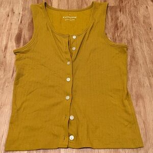 Everlane tank top Mustard Yellow size XS